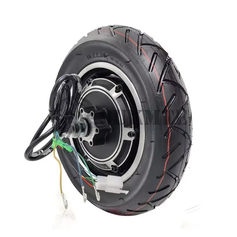Moteur de moyeu de trottinette électrique 10'' 48V 500W sans balais avec frein à disque