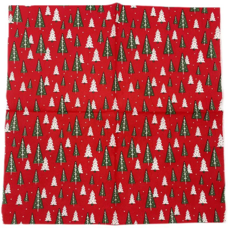 Napperon en papier pour sapin de Noël rouge, décoration de fête de vacances, assiette en papier bricolage, papier Bart Sophia, papier Poulet, 33x33cm, 10 pièces, 20 pièces, Pac