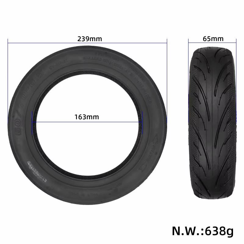 Convient pour roue arrière de Scooter Max G2 G65 60/65-6.9 pneu Anti-soufflage