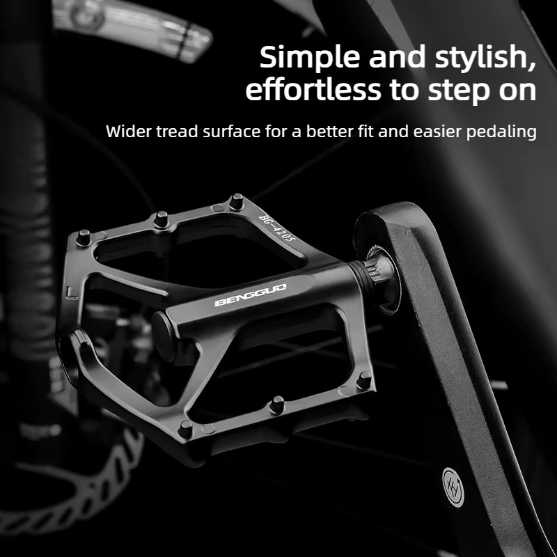 Pédales de vélo de route professionnelles en aluminium à plateforme large