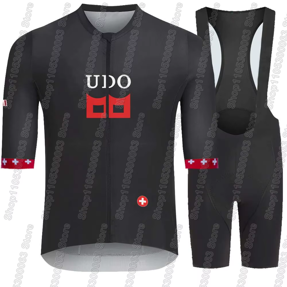 Ensemble Maillot et Cuissard de Cyclisme Équipe Tudorful 2026 – Tenue de Vélo Suisse d'Été pour Route et VTT