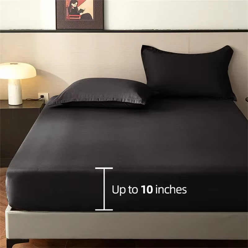 Drap-housse de haute qualité 90/180/150x200 Cm, housse de matelas avec bande élastique, drap de lit Queen King Size, sans taies d'oreiller incluses