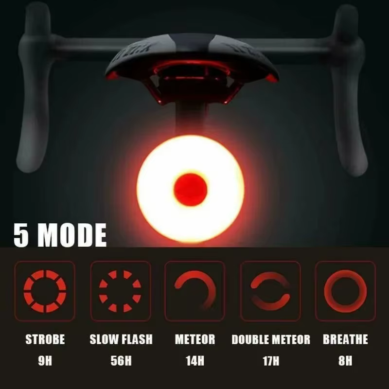 Feu arrière de vélo, feu arrière de vélo LED rechargeable