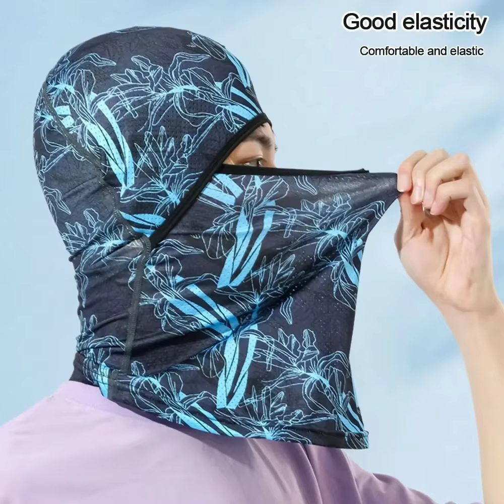 Cagoule d'été fraîche en soie glacée