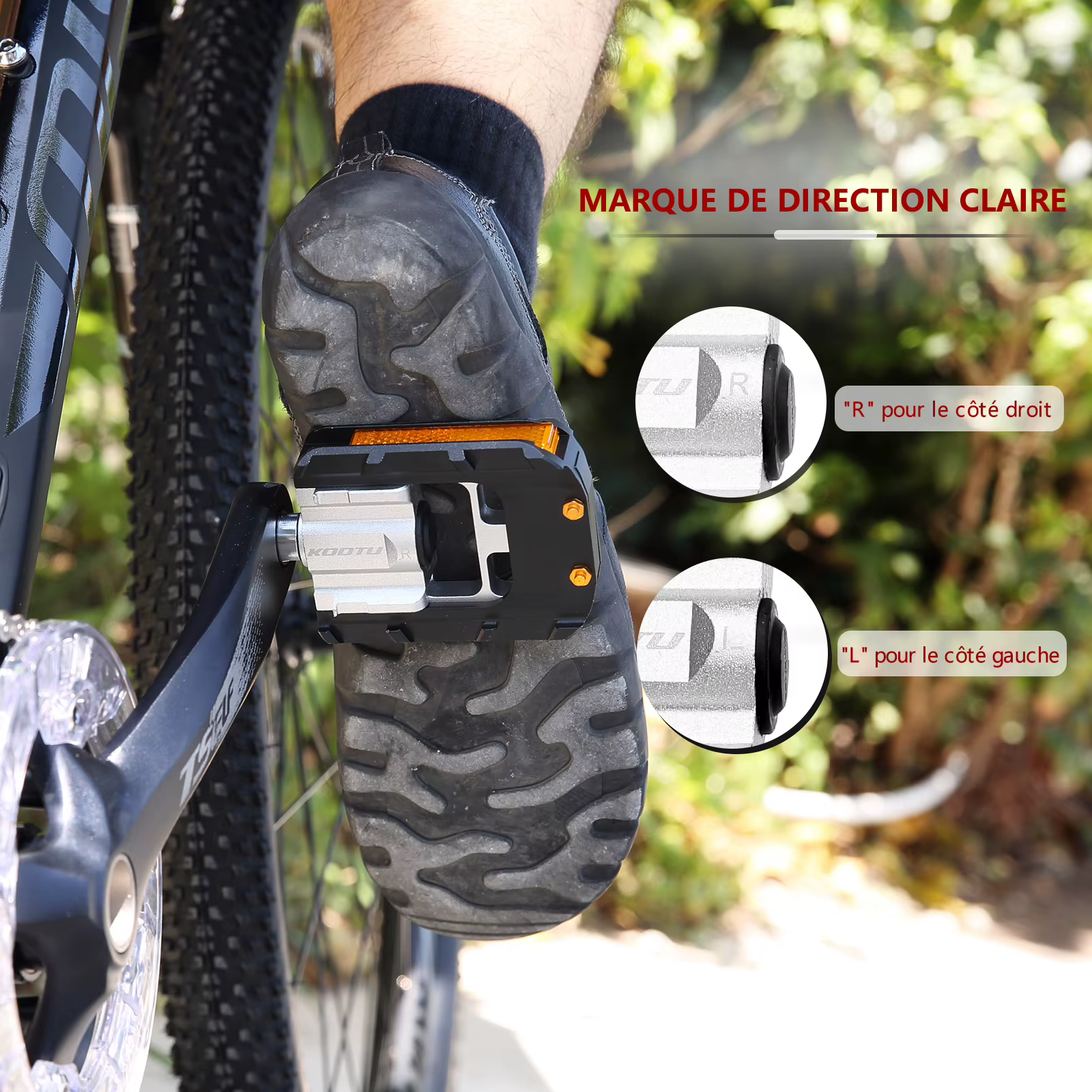 SAVA-Pédale de vélo pliable coordonnante, accessoires de vélo universels, 9/16