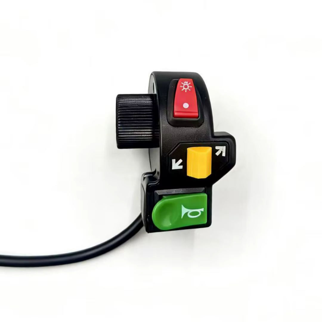 Interrupteur de guidon 3-en-1 pour moto/vélo électrique – Lumière