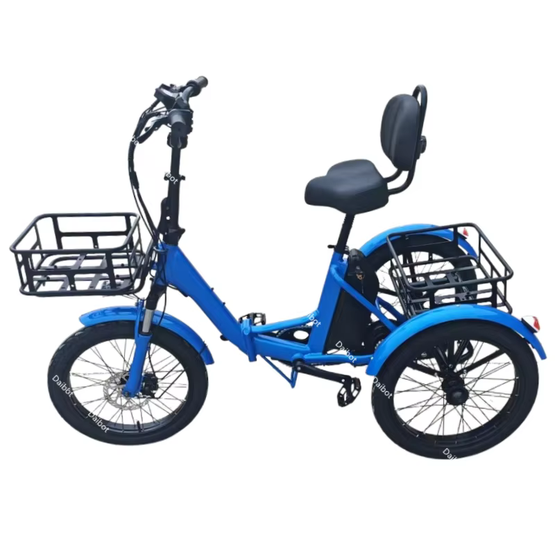 Tout Terrain adulte pliant VTT électrique Cargo 3 roues 350W 48V personnes âgées Tricycle