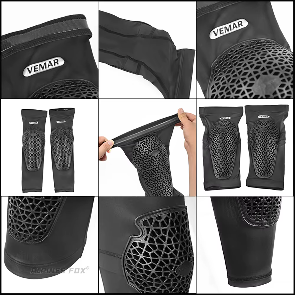 VEMAR respirant Anti-chute Moto genouillères haute élasticité Motocross genouillère DH vtt cyclisme Moto manches genouillères