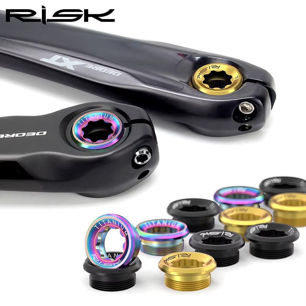 Risque M20X8mm titane pédalier fixation boulon vis VTT intégré creux pédalier anneau de chaîne BB manivelle bras couvercle boulon