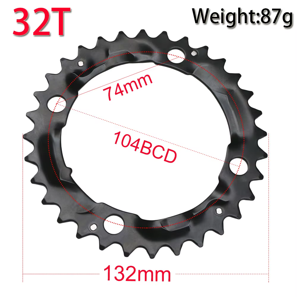 64/104 BCD vtt plateau 3*9S 9 vitesses 22T 32T 44T vélo Triple