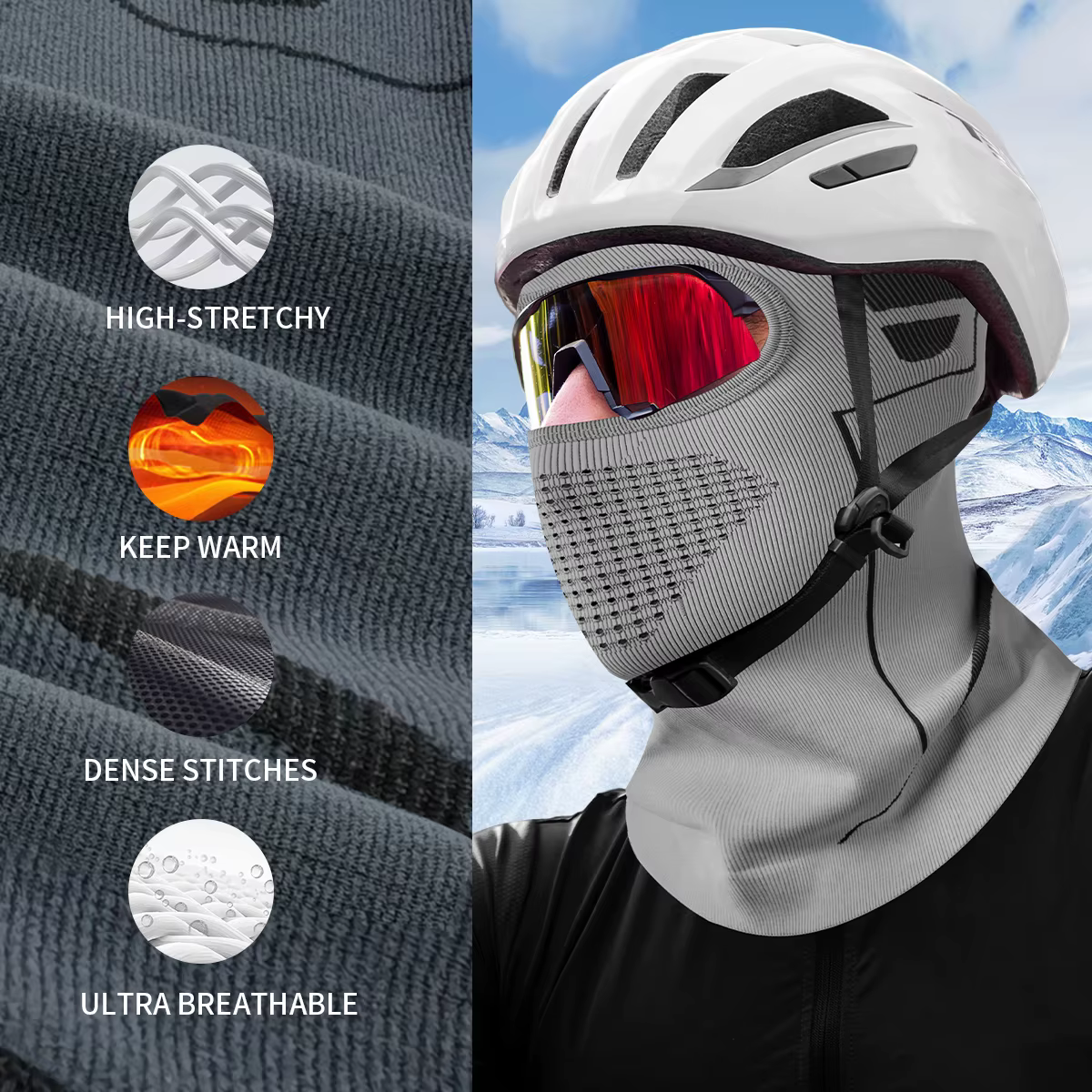 Cagoule pour moto, masque de ski d'hiver pour hommes et femmes