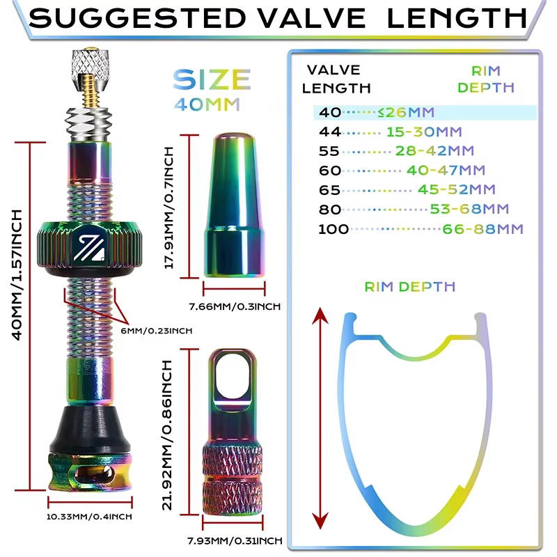 BUCKLOS – Valve Tubeless Presta pour vélo