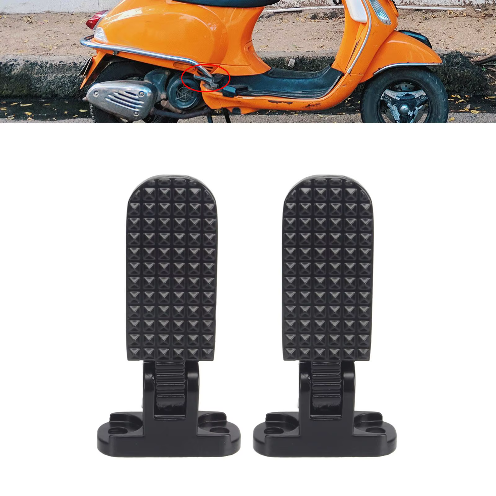 1 paire de pédales arrière pour vélo électrique