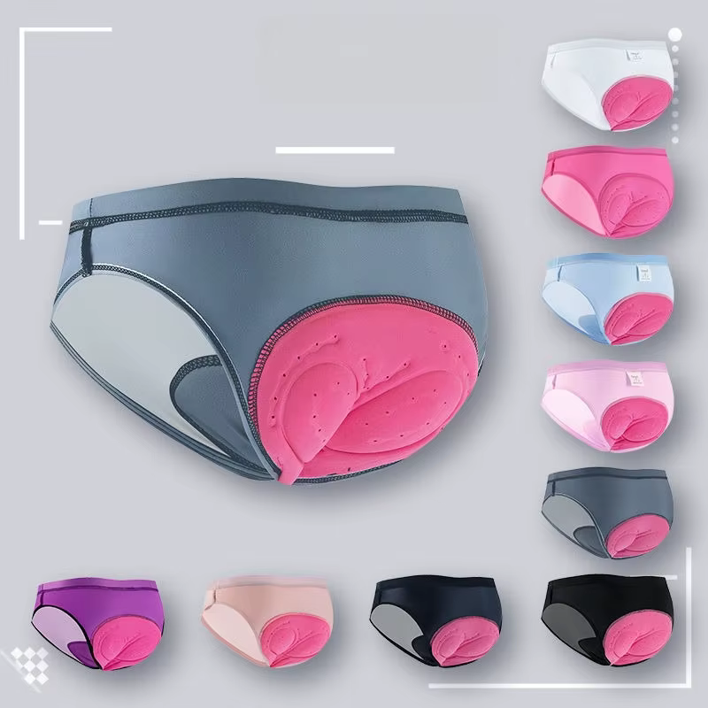 Sous-vêtements de cyclisme pour femmes avec coussin en silicone pour évacuer l'humidité