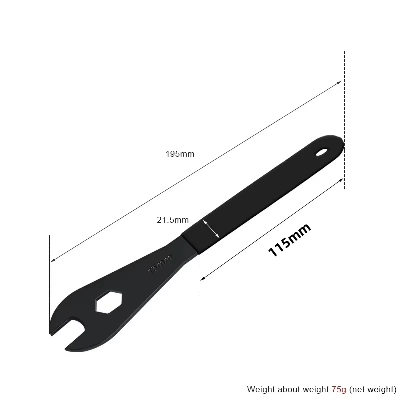 RIDERACE clé à pédale de vélo 15mm Durable pour moyeux de VTT vtt installer clé de retrait outils de réparation de cyclisme sur route