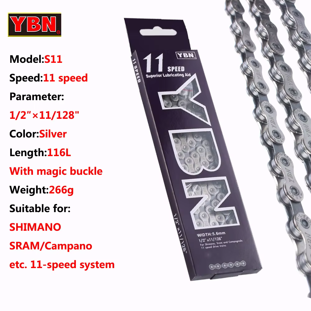 YBN 10/11 vitesses chaîne de vélo 116L vtt VTT chaînes originales pièces