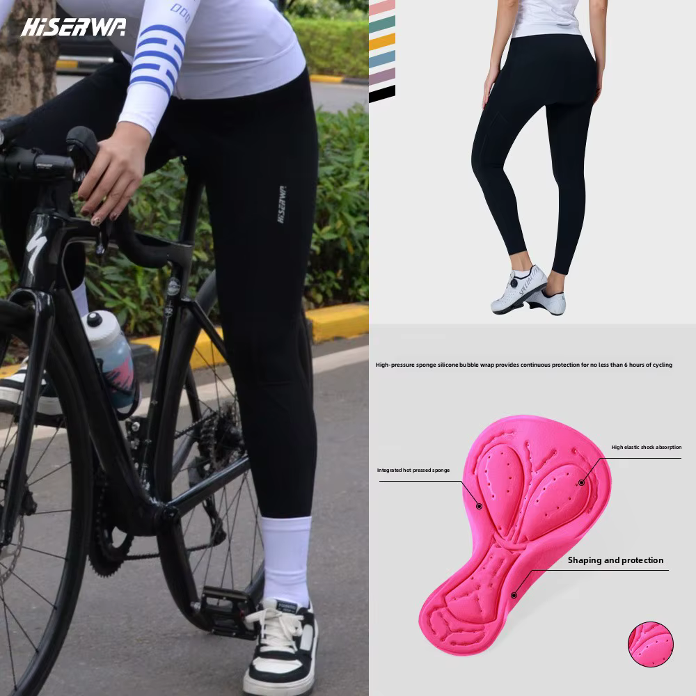 Hiserwa Pantalon de cyclisme pour femme