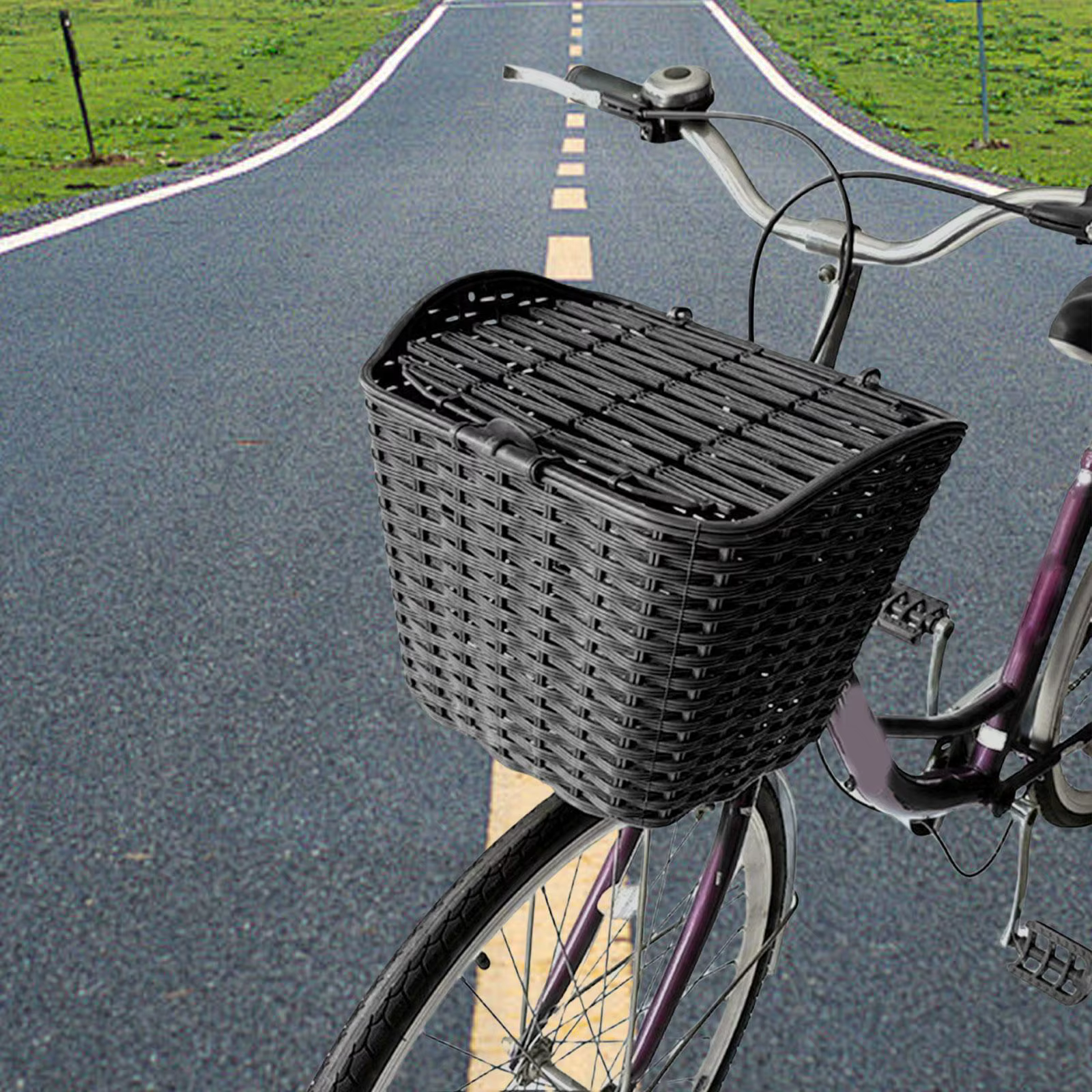 Panier suspendu de vélo avec couvercle