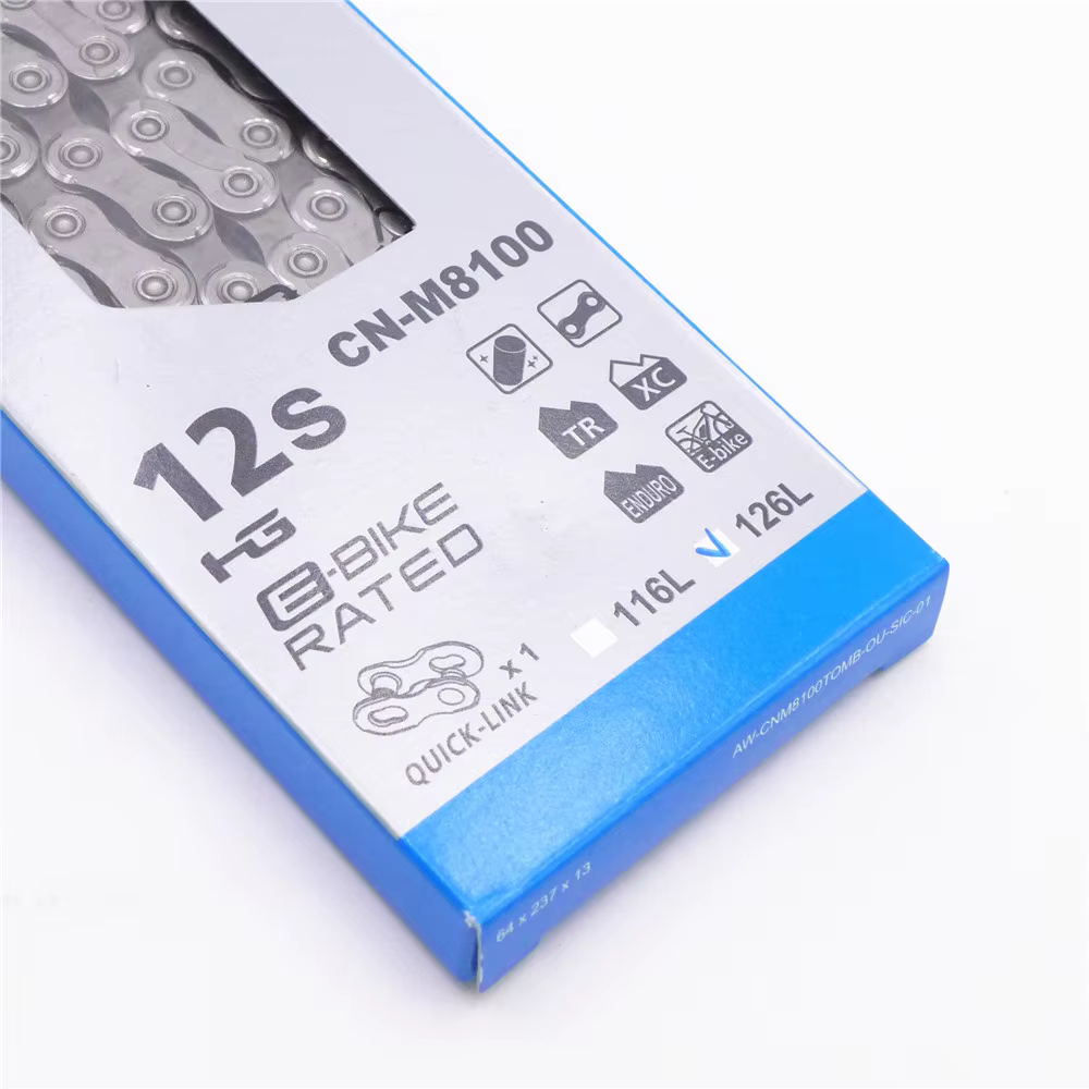 Chaîne de vélo Shimano 12 vitesses 12s avec lien rapide CN-M6100/M7100/M8100/M9100 116L/126L/138L