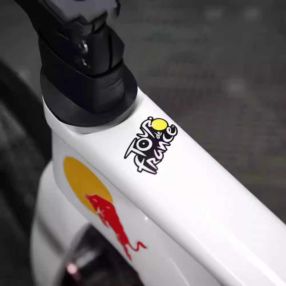 2 autocollants de vélo Tour de France style course pour cadre de vélo de route
