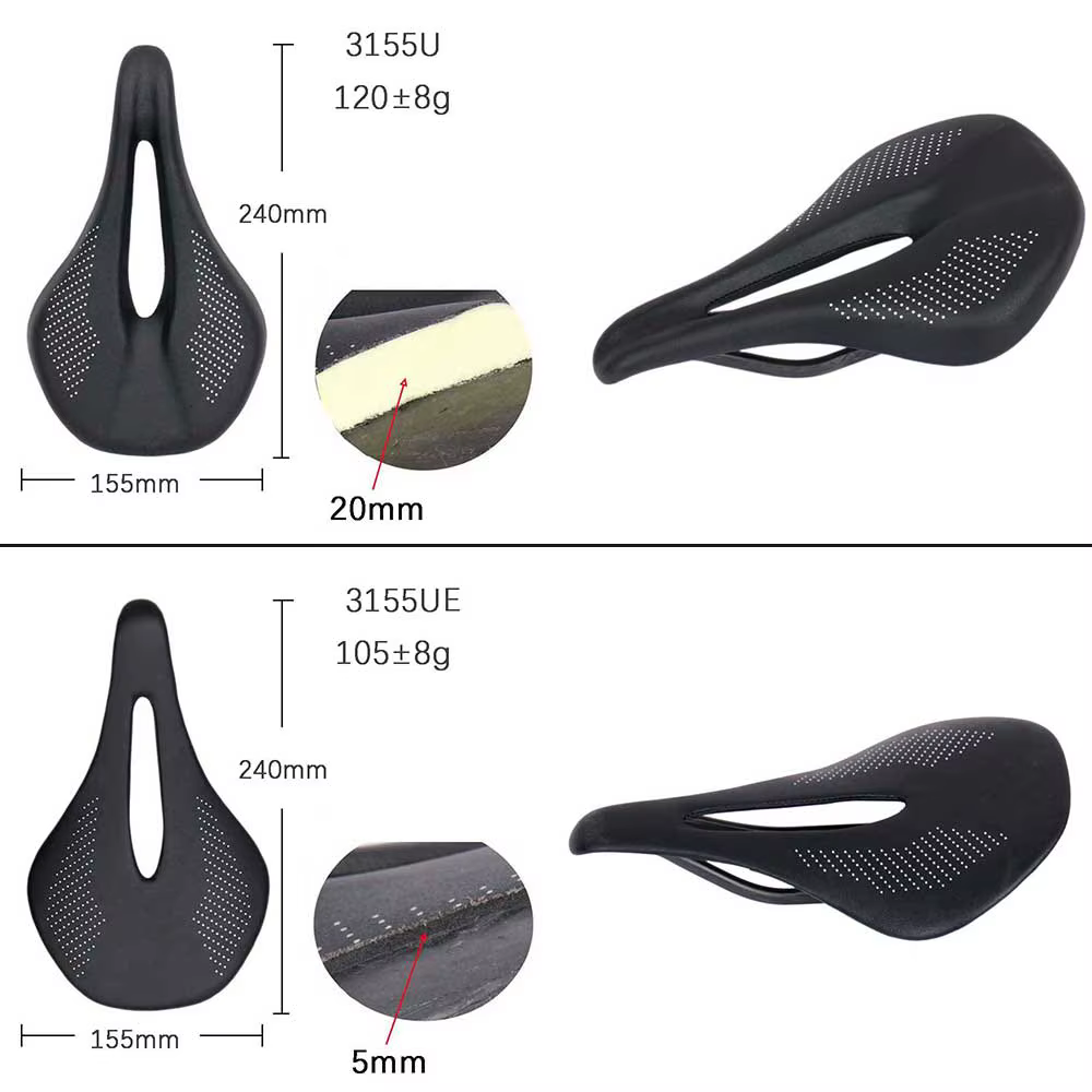 Elitaone-Selle de vélo de route en carbone nu