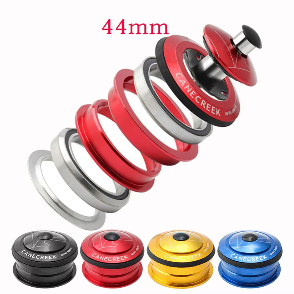 Carter de direction VTT en aluminium durable 44MM 1 1/8, double roulement, pour fourche à tube droit, accessoires de vélo