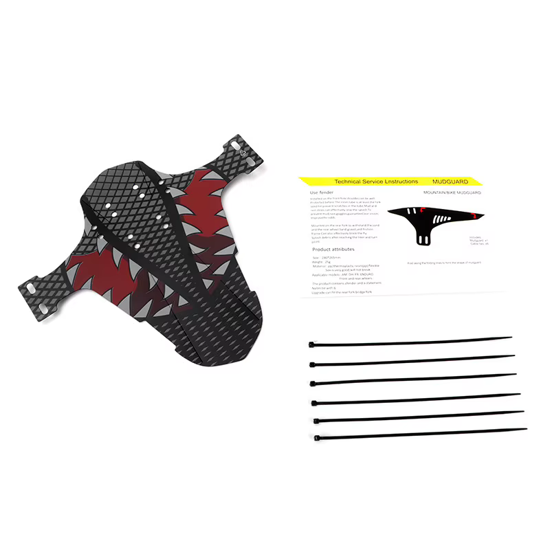1 ensemble de garde-boue de vélo, garde-boue durable pour vélo de montagne, garde-boue avant et arrière avec 6 sangles fixes, pièces de vélo, accessoires de vélo