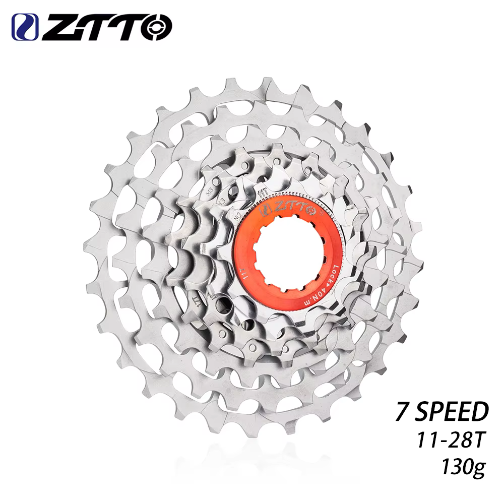 Cassette de vélo pliable ZTTO 7 vitesses 7 S 11-28T, roue libre ultra légère compatible avec HG 7 V Freehub SLR