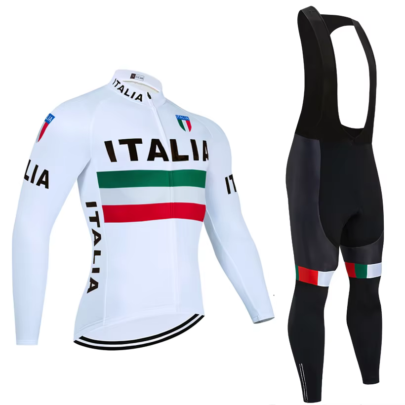 Ensemble de maillot et pantalon de cyclisme d'hiver