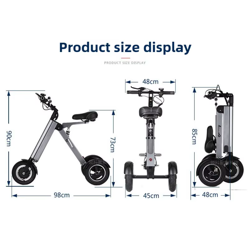 Nouveau Mini petit Tricycle électrique pliable Portable personnes âgées équitation trajet Scooter
