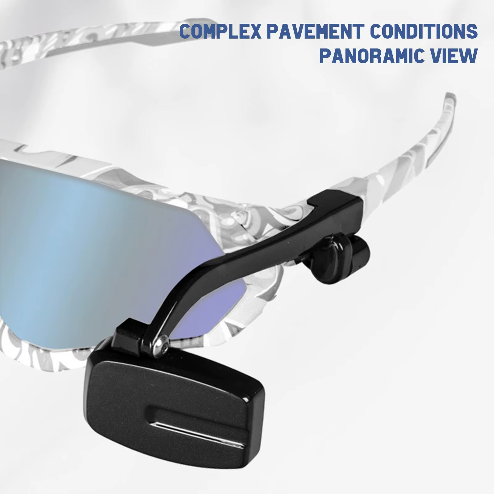 Vélo vélo cyclisme lunettes d'équitation rétroviseur 360 réglage de la vue arrière monture de lunettes casque