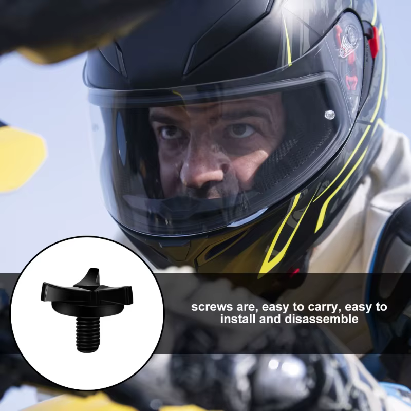 Vis de visière pour casques de moto et vélo réglables et rondelles en caoutchouc antidérapantes