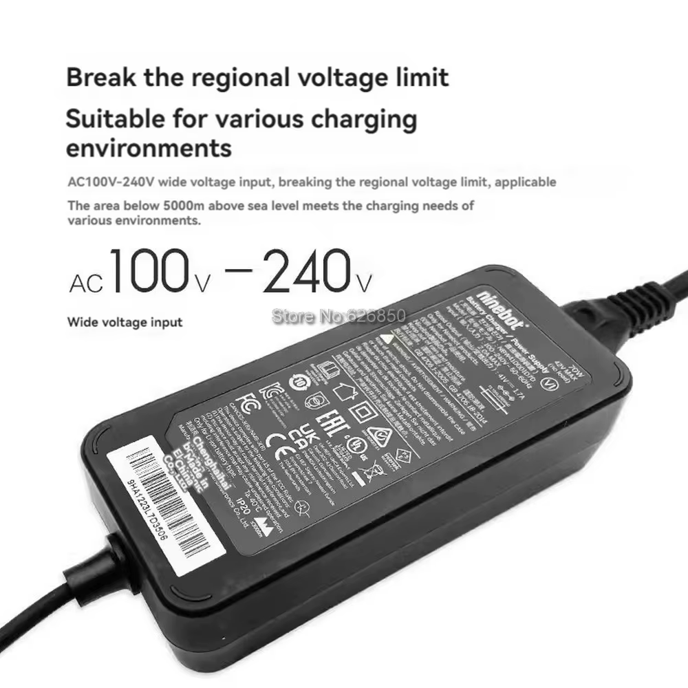 Chargeur de batterie d'origine 42V pour Ninebot Segway F20 F25 F30 F40 D18 D28 F2 Pro