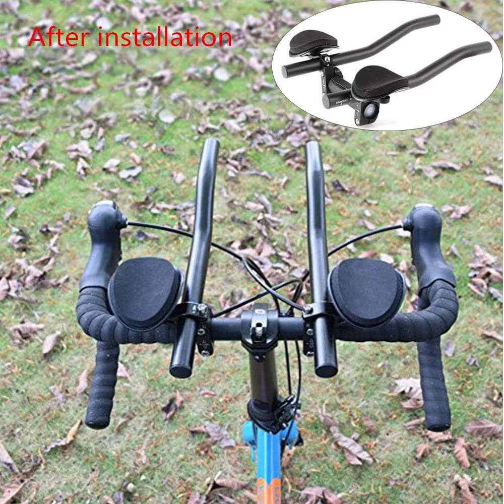 Guidon de vélo TT Aero Bars en alliage d'aluminium avec repose-bras pour la relaxation
