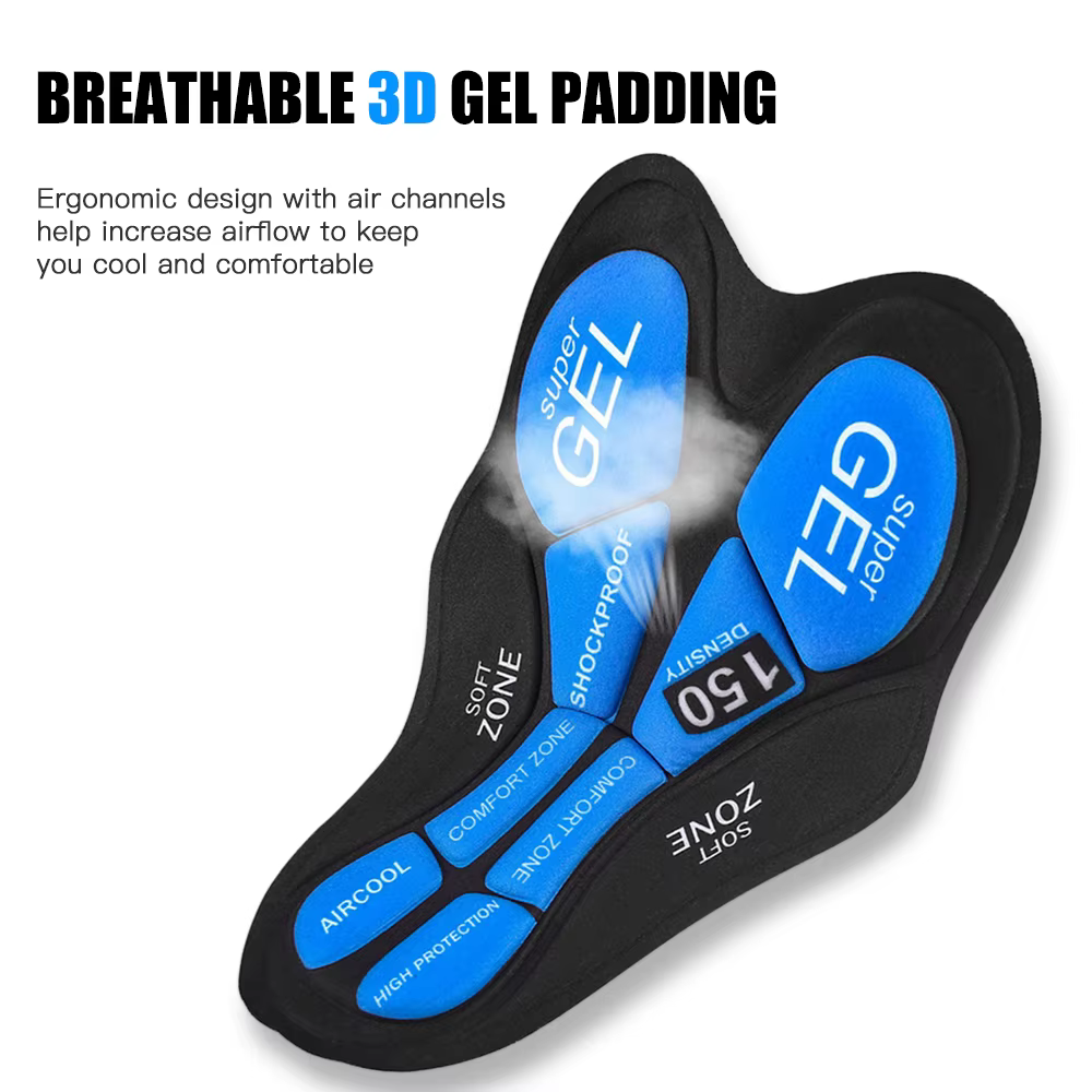 Short de Cyclisme Rembourré en Gel pour Homme et Femme