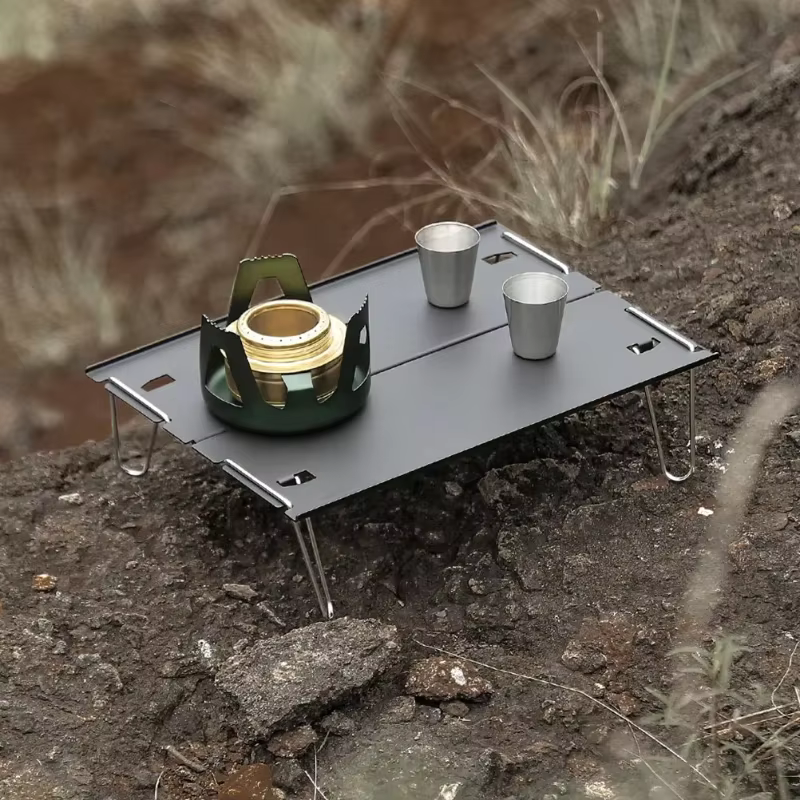 Table pliante légère en aluminium, portable et compacte, pour le camping en plein air, les pique-niques, la plage, le jardin, les voyages, avec pièces détachables