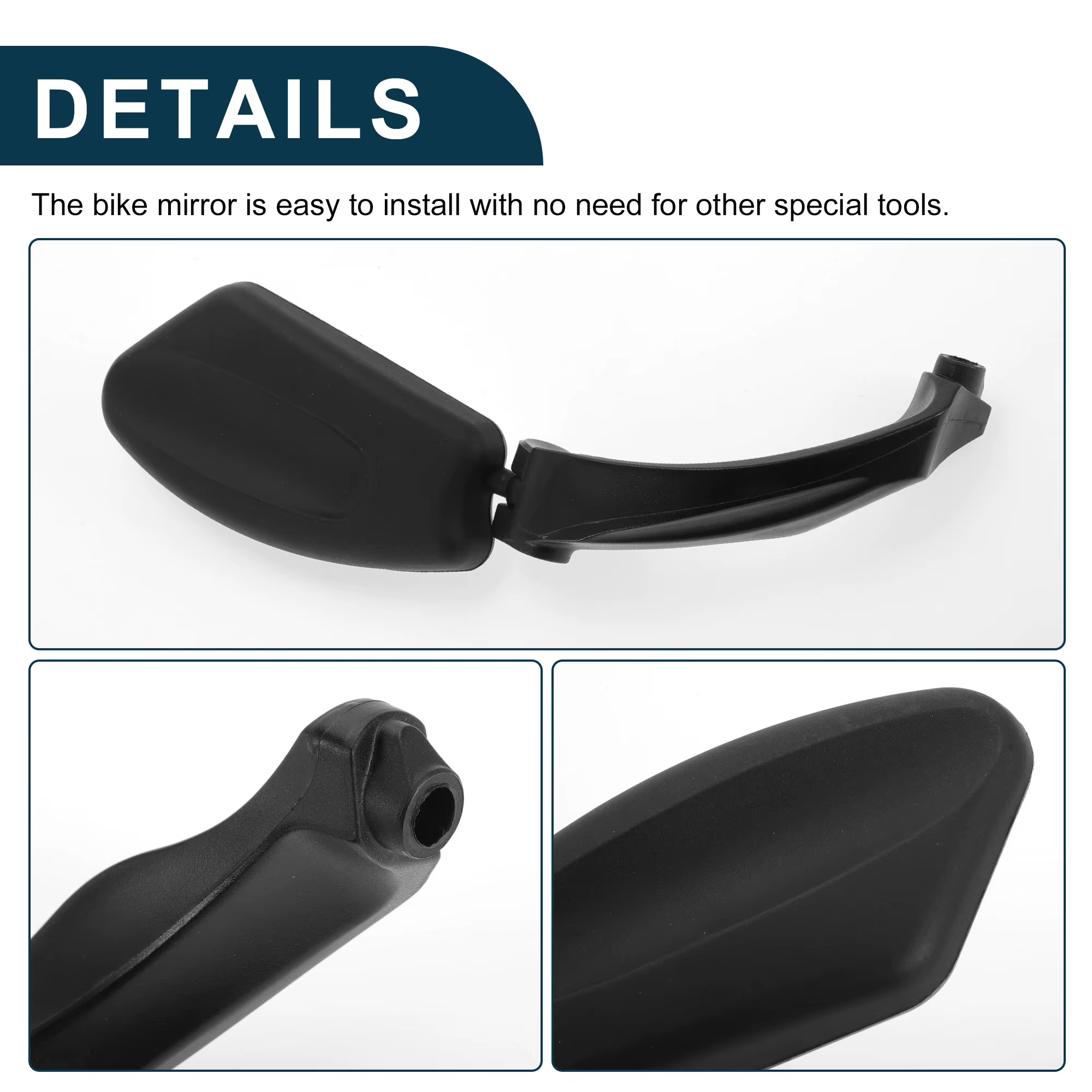 X Autohaux rétroviseur de vélo 11.2x4.5cm gauche