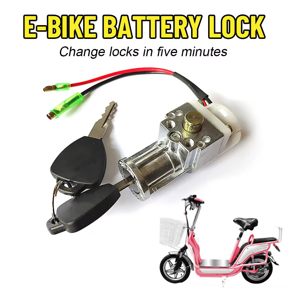 Verrouillage de batterie de vélo électrique avec 2 prédire