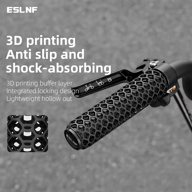 ESLNF poignées de guidon de vélo imprimées en 3D poignée de VTT en nid d'abeille