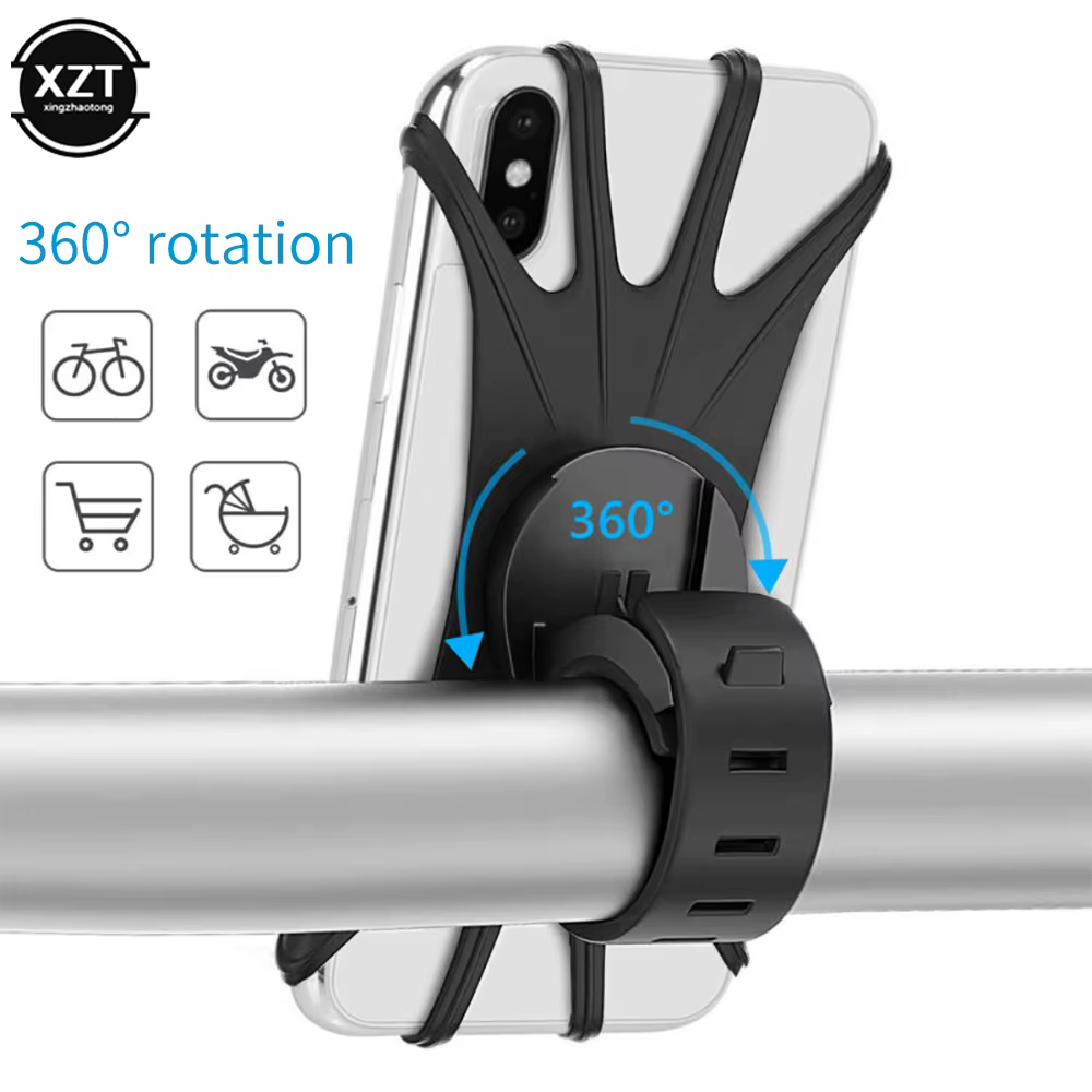 Support pour téléphone portable pour scooter de vélo 360 ° Poignée rotative