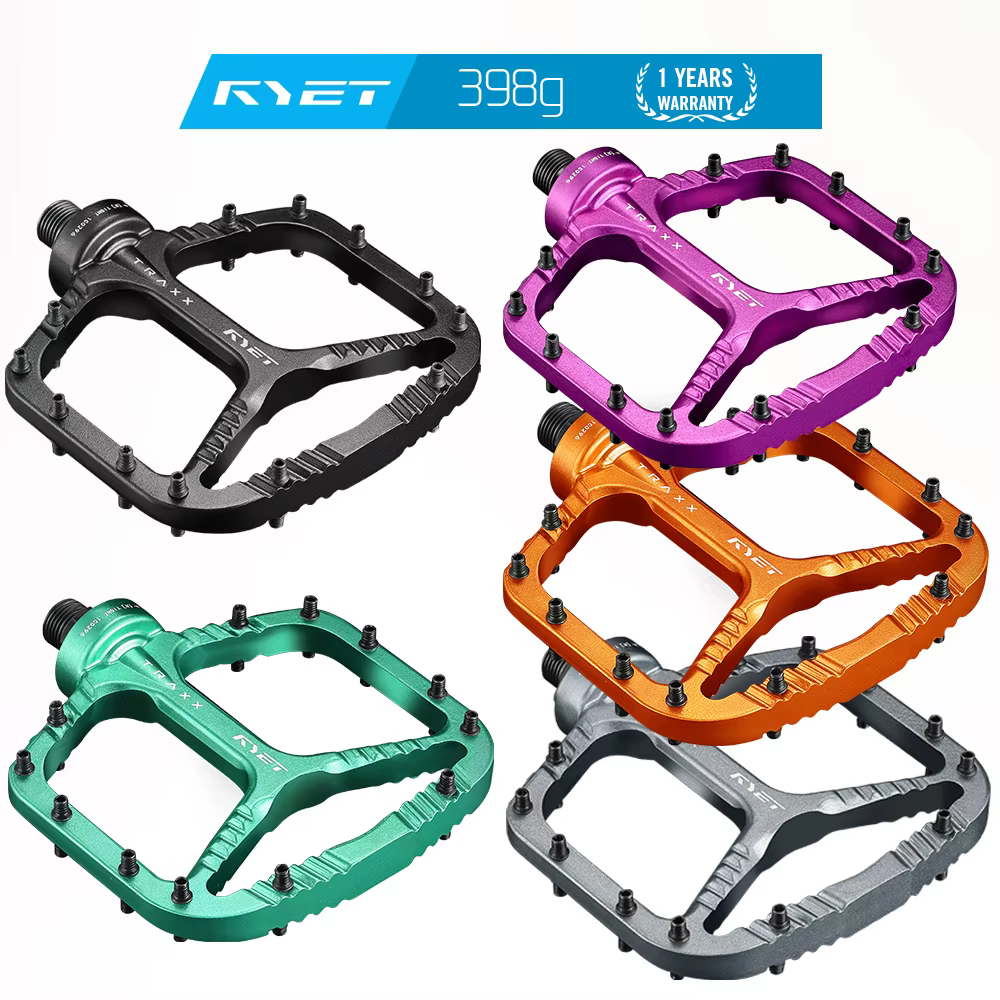 RYET vtt pédale de vélo 398g 113x102mm plate-forme en alliage d'aluminium roulements scellés surdimensionnés VTT/pédales de route pièces de cyclisme