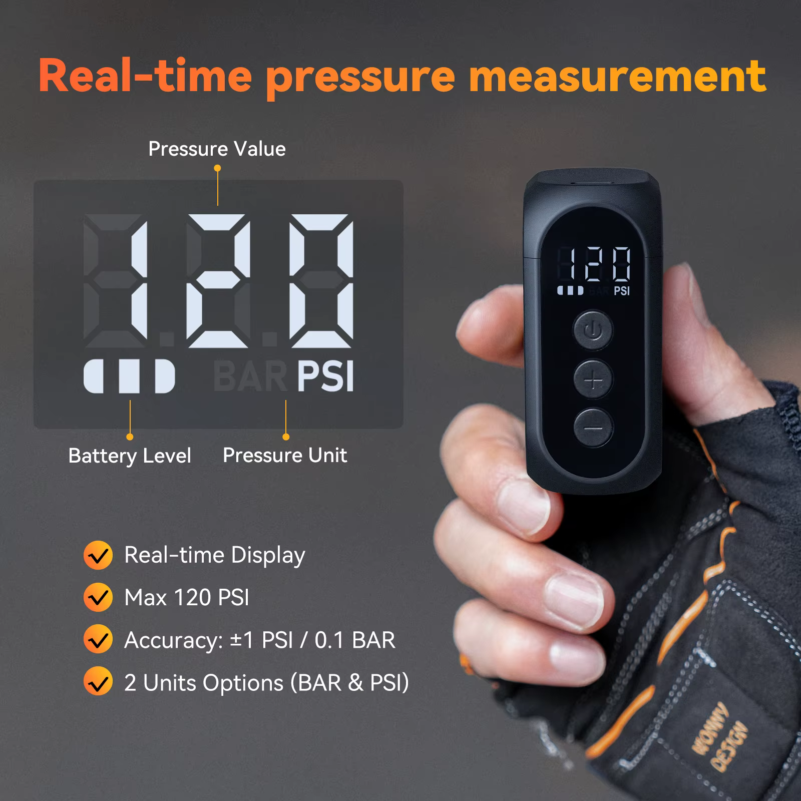 Anoutway-Mini pompe électrique AT1 Pro pour vélo