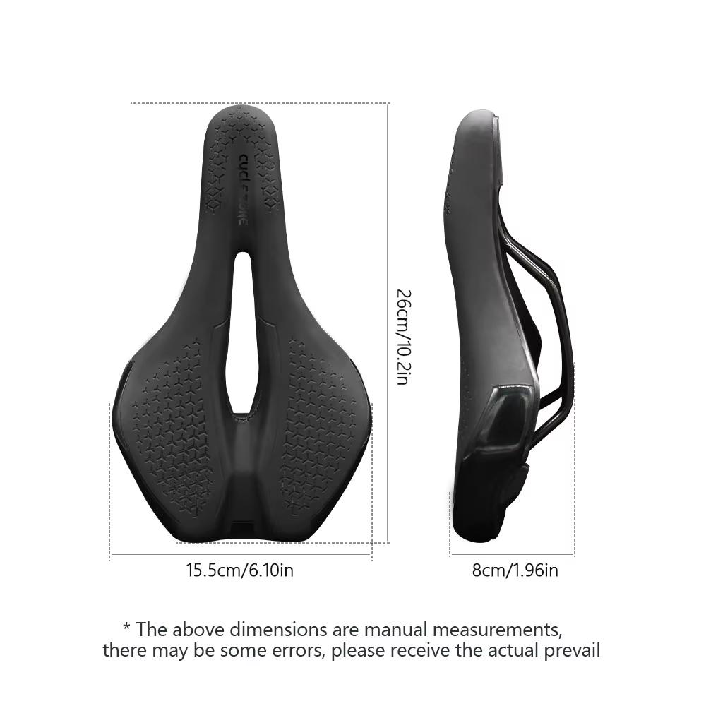 Selle de vélo antichoc en cuir PU respirant creux