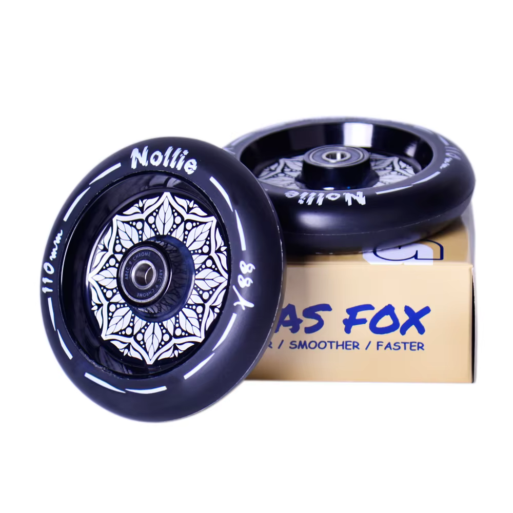 2 roues de trottinette freestyle en aluminium