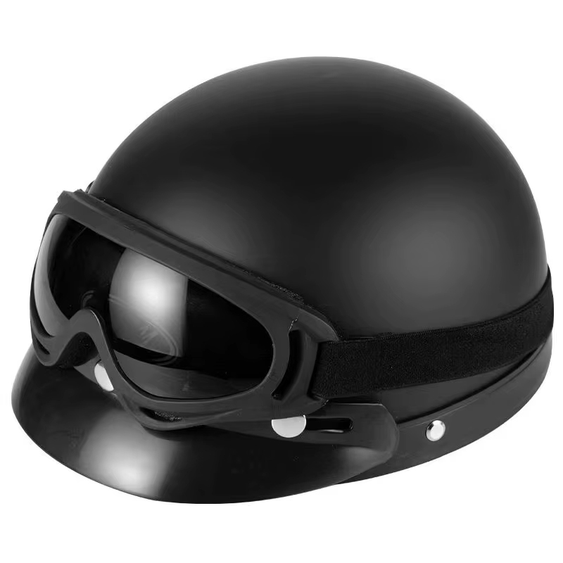 Casque vintage en cuir Harley pour homme et femme