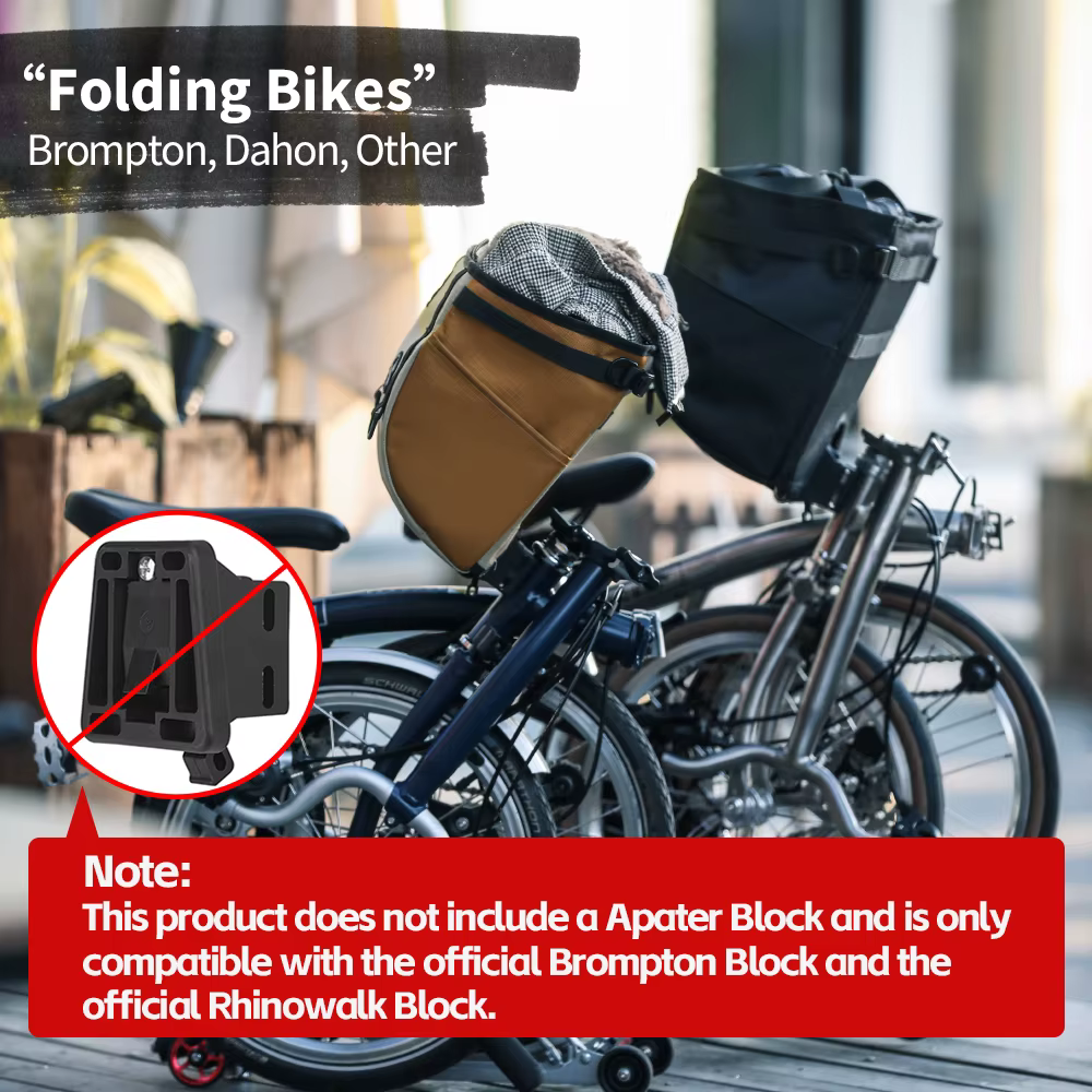 Sac de guidon de vélo Rhinowalk pour Brompton 17L/24L