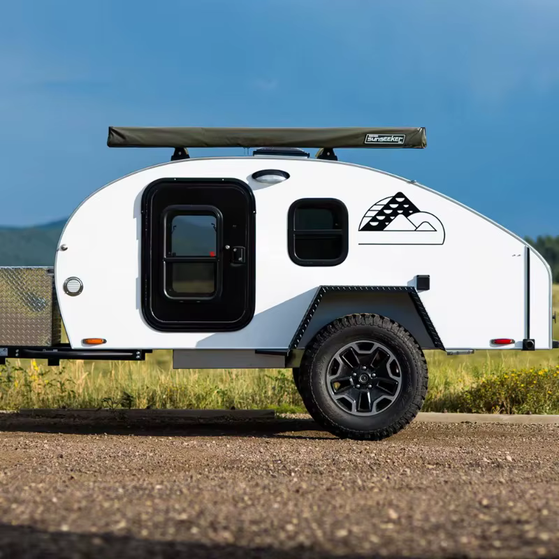 Remorque de camping-car tout-terrain personnalisable en aluminium avec frein électrique