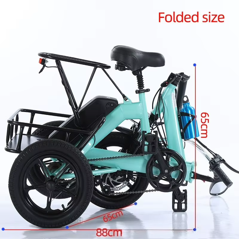 Tricycle électrique pliable de 14 pouces