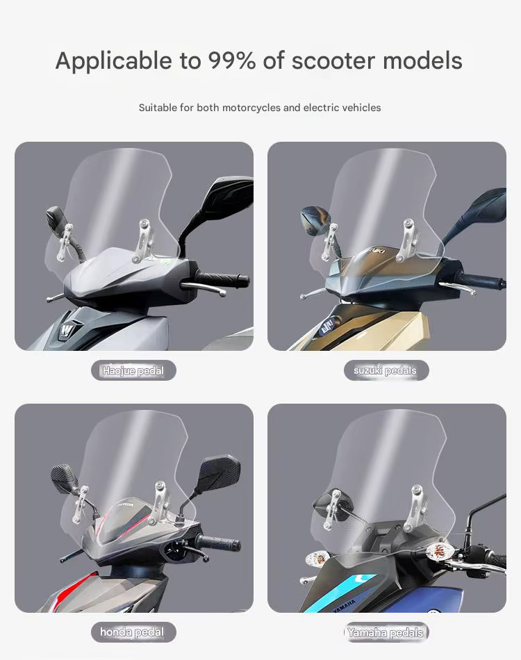 Pare-brise universel amélioré pour scooter
