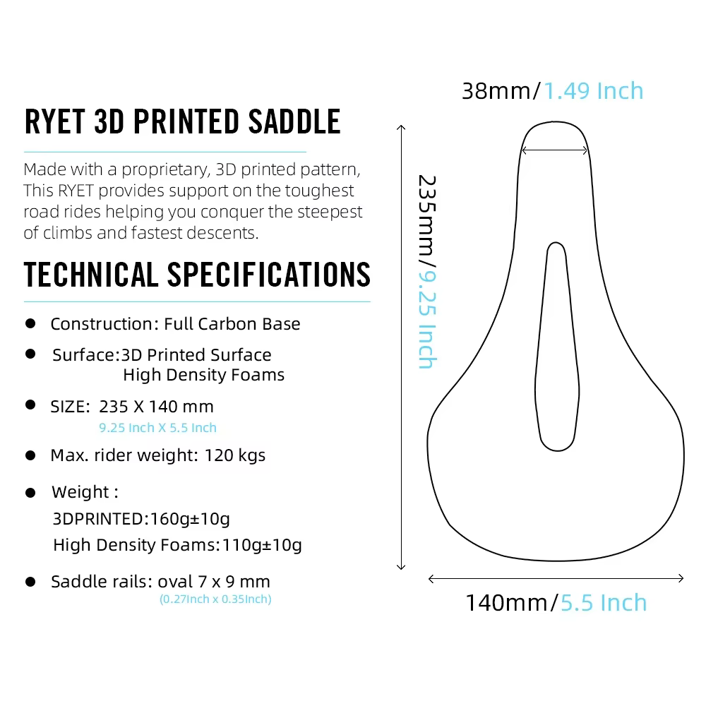 RYET – selle de vélo en carbone imprimée en 3D
